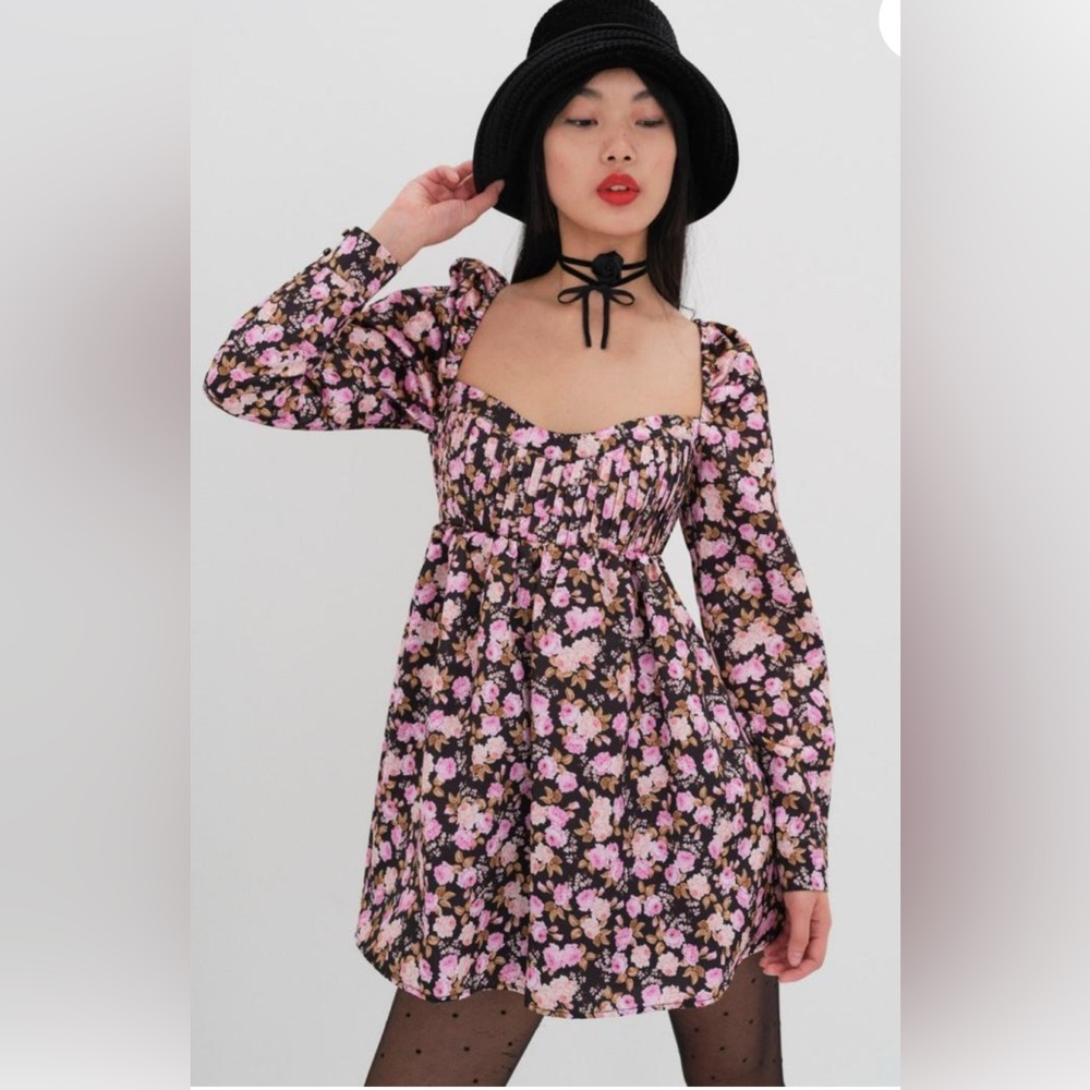 For Love and Lemons Kate Long-Sleeve Dress Size small